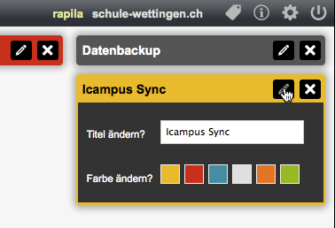 Bildschirmfoto von Farben setzen Akzente